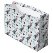 Dinosaur Christmas Wrapping Paper Roll Groot Cadeauzakje (Achterkant Gekanteld)