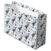 Dinosaur Christmas Wrapping Paper Roll Groot Cadeauzakje (Voorkant Gekanteld)