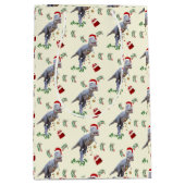 Dinosaur Christmas Wrapping Paper Roll Medium Cadeauzakje (Voorkant)