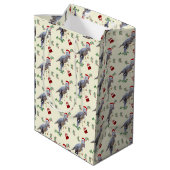 Dinosaur Christmas Wrapping Paper Roll Medium Cadeauzakje (Achterkant Gekanteld)
