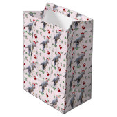 Dinosaur Christmas Wrapping Paper Roll Medium Cadeauzakje (Voorkant Gekanteld)