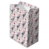 Dinosaur Christmas Wrapping Paper Roll Medium Cadeauzakje (Achterkant Gekanteld)