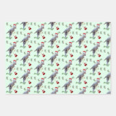 Dinosaur Christmas Wrapping Paper Sheets (Voorkant)