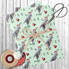 Dinosaur Christmas Wrapping Paper Sheets