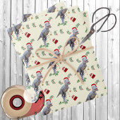 Dinosaur Christmas Wrapping Paper Sheets