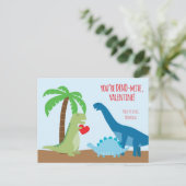 Dinosaur Class Valentijn-kaarten - T-Rex Feestdagenkaart (Staand voorkant)