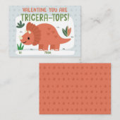 Dinosaur Classroom Valentine's Day Card Notitiekaartje (Voorkant / Achterkant)