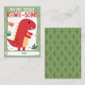 Dinosaur Classroom Valentine's Day Card Notitiekaartje (Voorkant / Achterkant)