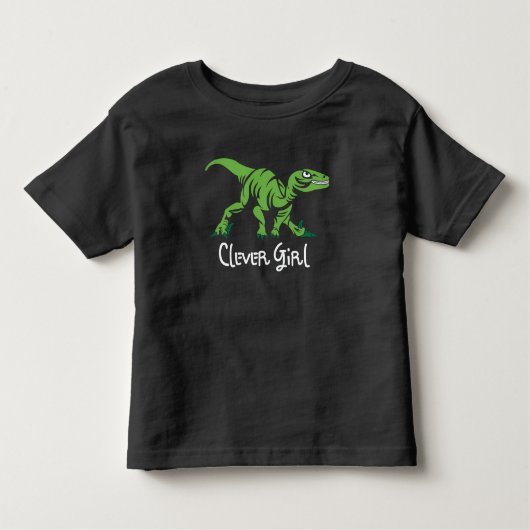 Dinosaur Clever Girl Kinder Shirts (Voorkant)