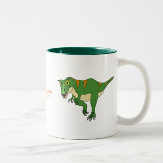 Dinosaur Coffee Cup T-Rex en Stegosaurus Tweekleurige Koffiemok