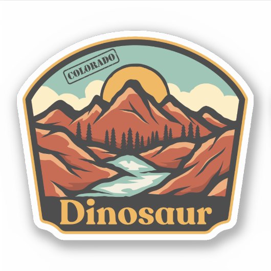 Dinosaur, Colorado Sticker (Voorkant)