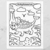 Dinosaur Coloring Page - Ankylosaurus (Voorkant)