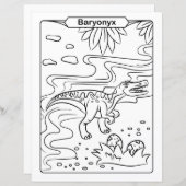 Dinosaur Coloring Page - Baryonyx (Voorkant / Achterkant)