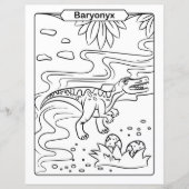 Dinosaur Coloring Page - Baryonyx (Voorkant)