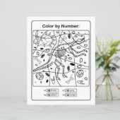 Dinosaur Coloring Page by number - Dino Skeleton (Staand voorkant)