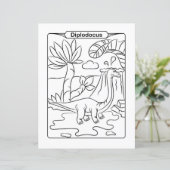 Dinosaur Coloring Page - Diplodocus (Staand voorkant)