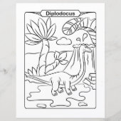 Dinosaur Coloring Page - Diplodocus (Voorkant)