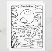 Dinosaur Coloring Page - Giraffatitan (Voorkant / Achterkant)