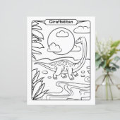 Dinosaur Coloring Page - Giraffatitan (Staand voorkant)