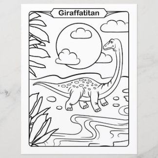 Dinosaur Coloring Page - Giraffatitan