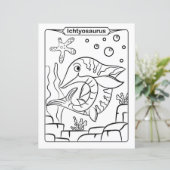 Dinosaur Coloring Page - Ichtyosaurus (Staand voorkant)