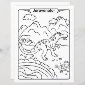 Dinosaur Coloring Page - Juravenator (Voorkant / Achterkant)