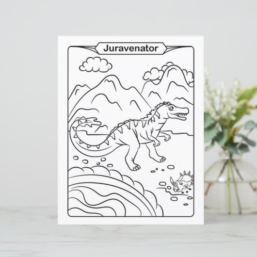 Dinosaur Coloring Page - Juravenator (Staand voorkant)