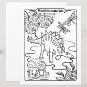 Dinosaur Coloring Page - Kentrosaurus (Voorkant / Achterkant)