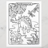 Dinosaur Coloring Page - Kentrosaurus (Voorkant)