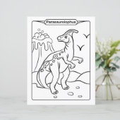 Dinosaur Coloring Page - Parasaurolophus (Staand voorkant)