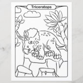 Dinosaur Coloring Page - Triceratops (Voorkant)