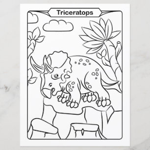 Dinosaur Coloring Page - Triceratops