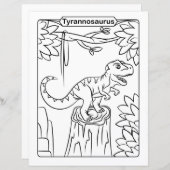 Dinosaur Coloring Page - Tyrannosaurus (Voorkant / Achterkant)