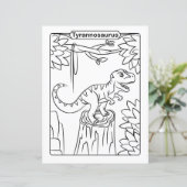 Dinosaur Coloring Page - Tyrannosaurus (Staand voorkant)