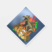 Dinosaur Comic Art vulkaan zap prehistorisch dier Servet (Hoek)