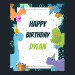 Dinosaur Confetti Thlek Kids Birthday Welkom Poster<br><div class="desc">Pas deze geweldige Dinosaur-Confetti met uw gegevens gemakkelijk en snel aan uw persoonlijke welkomstbanner van de Kinder Partij voor de Vrijdag. Alle teksten zijn bewerkbaar. Voor een geavanceerdere aanpassing van dit ontwerp,  selecteer hierboven eenvoudig de knoop "van het Aanpassen"! Overeenkomende objecten beschikbaar in collectie!</div>