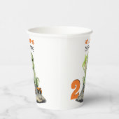 Dinosaur Construction Boy Birthday Papieren Bekers (Rechts)