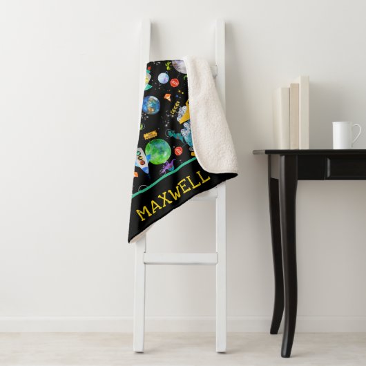 Dinosaur Construction Crew Space Kinder - Speciaal Sherpa Deken (In situ)