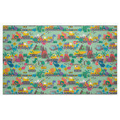 Dinosaur Construction Kinder Cute Pattern Stof (Fat Quarter)
