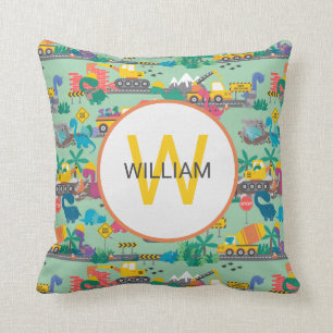 Dinosaur Construction Kinder Kussen