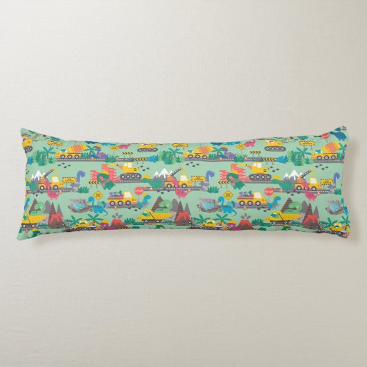 Dinosaur Construction Kinder Lichaamskussen (Voorkant)