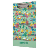 Dinosaur Construction Kinder-Personalized Klembord (Links)