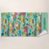 Dinosaur Construction Kinder-Personalized Strandlaken (Voorkant)