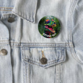 Dinosaur Cool BIRTHDAY Boy Ronde Button 5,7 Cm (In situ)
