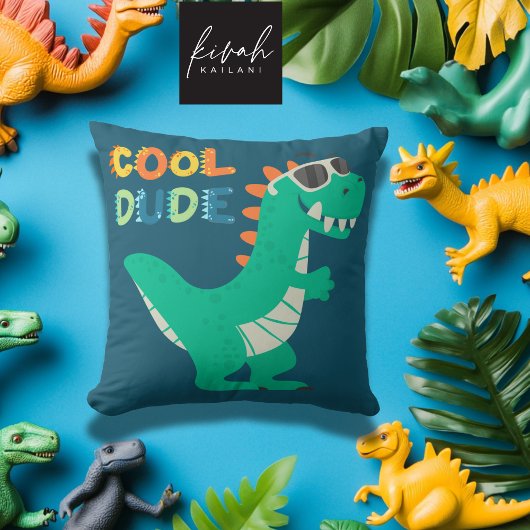 Dinosaur Cool Man Cartoon Boy Nursery Room Decor Kussen