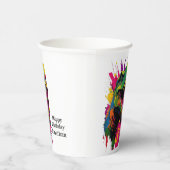 Dinosaur Cool Pink Paper Cups Papieren Bekers (Rechts)