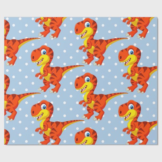 Dinosaur Cool T Rex Boy Cadeaupapier (Vlak)