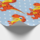 Dinosaur Cool T Rex Boy Cadeaupapier (Hoek)