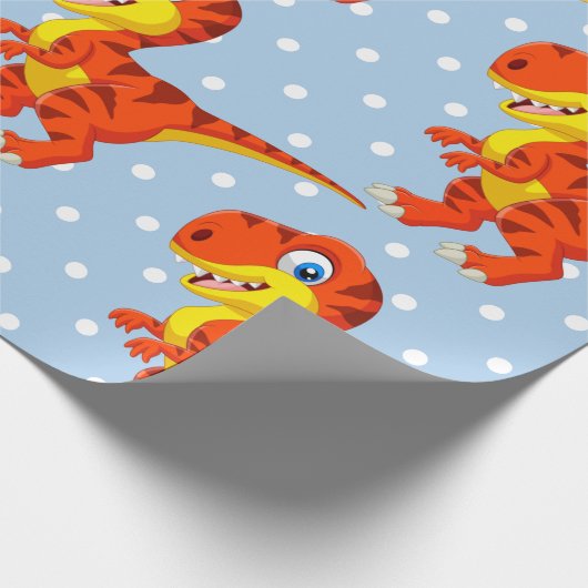 Dinosaur Cool T Rex Boy Cadeaupapier (Hoek)