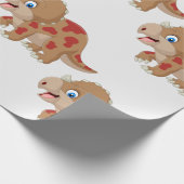 Dinosaur Cool Triceratops Kinder Cadeaupapier (Hoek)
